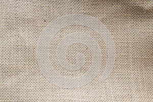 Natural eco-friendly hessian fabric detail