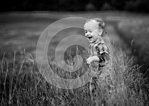 Natural emotions, child laughing