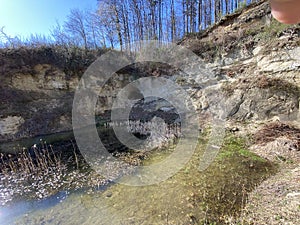 Natural experience sand pit Naturerlebnis Sandgrube on the slopes of the hill above the settlement of Wauwil - Switzerland