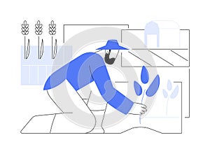 Natural farming abstract concept vector illustration.