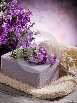 Natural flower soap with scrub