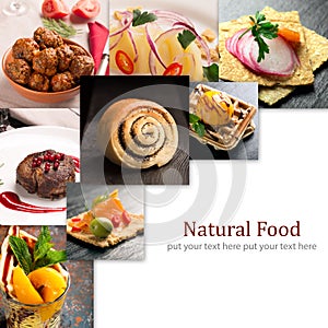 Natural food. Photo collage