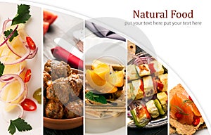 Natural food. Photo collage