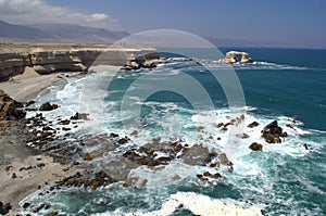Natural formation `La Portada` The Gate in Antofagasta, Chile. photo