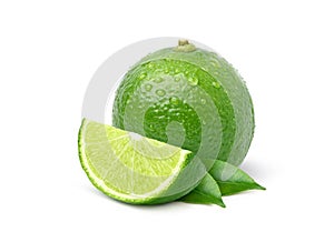 Natural  fresh lime with sliced