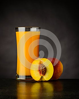 Natural and Fresh Peach Juice