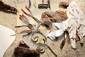 Natural fur tailor made workshop furrier