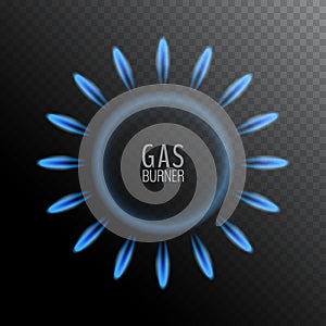 Natural gas blue flame