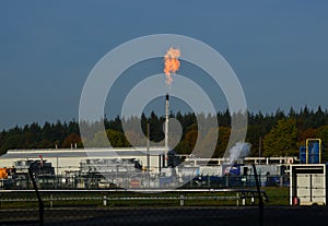 Natural Gas Drilling in the Heath Lueneburger Heide, Walsrode, Lower Saxony
