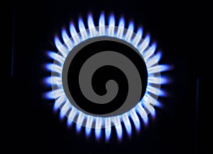 Natural gas flame