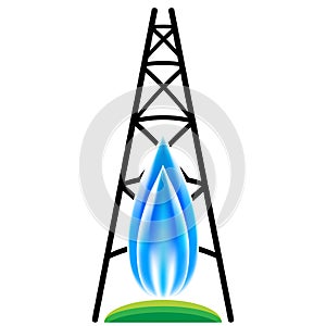 Natural Gas Fracking Icon photo