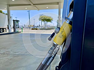 A natural gas fueling station pump