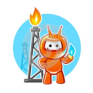 Natural Gas Industry Mascot