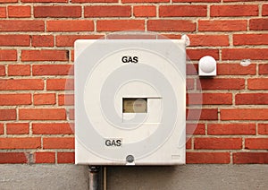 Natural Gas installation on house wall