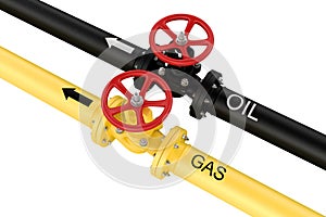 Natural gas and oil mains. Deliveries of resources.