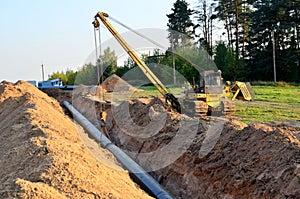 Natural gas pipeline construction work.