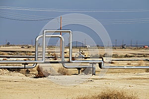 Natural gas pipeline rural power plant pipes energy lines desert mine natural gas underground pipes supply