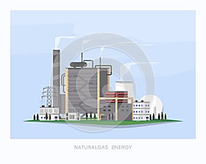 natural gas  power plant supply electricity to the factory and city