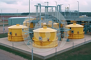 Natural gas storage tanks, AI Generated
