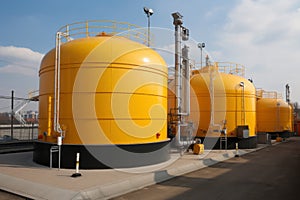 Natural gas storage tanks, AI Generated