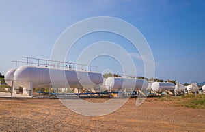 Natural Gas storage tanks in industrial plant