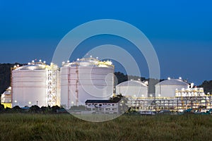 Natural Gas storage tanks and oil tank
