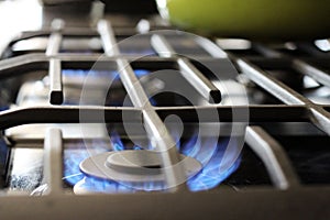 Natural gas stove top