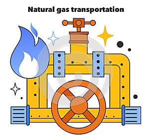 Natural gas transportation. The development of gas fields. Natural resource