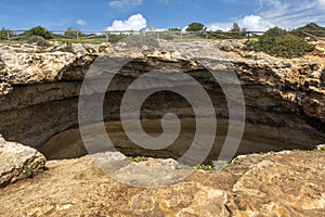 Natural geologic sink hole formation
