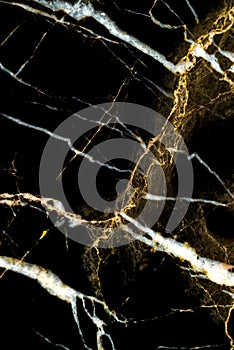 Natural Gold Marble Texture Background.