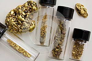 Natural Gold Nuggets and Dust - California, United States