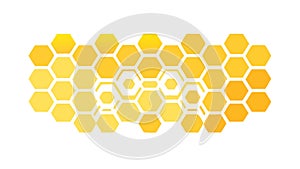 Natural golden honeycomb hexagonal seamless pattern, vector design Generative AI