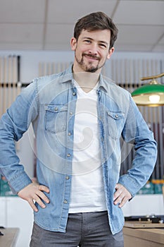 natural good looking young man smiling