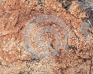 Natural granite stone texture background. Rough and rusty. Close-up