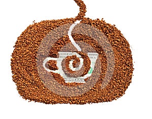 Natural granulated coffee