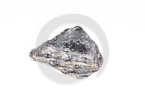 Natural gray stone isolated on white background