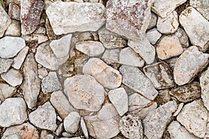 Natural gray stones on the ground