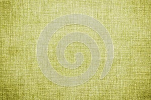 Natural green colored linen texture or vintage burlap canvas background