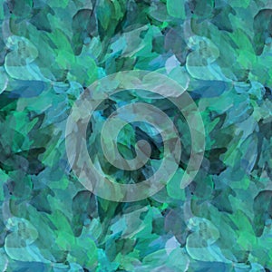 Natural green forest background, seamless pattern.