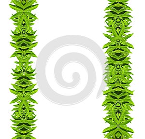 Natural green leaf frame