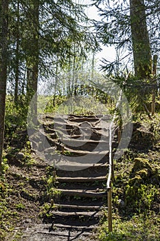 Natural ground stair