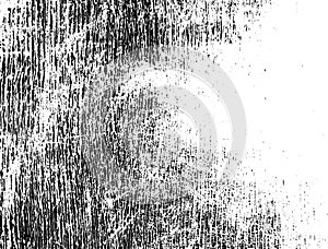 Natural grunge background black and white texture of old paint peeling off wooden board. Vector illustration for overlay