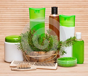 Natural hair care cosmetics and accessories