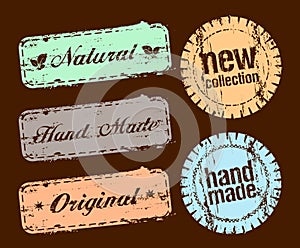 Natural, hand made, original and new collection stamps