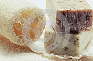 Natural handmade soap photo