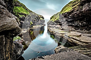 Natural harbours in Gjogv