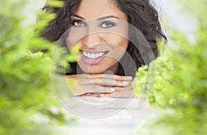 Natural Health Concept Beautiful Woman Smiling