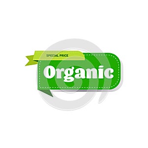 Natural healthy vegan market logo organic sticker emblem for fresh food badge design