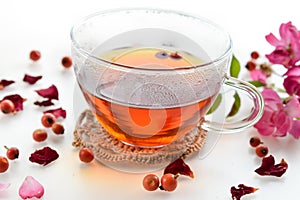 Natural herbal drink of rose hips