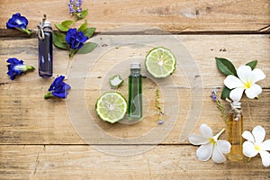 Natural herbal oils from flowers scents aroma